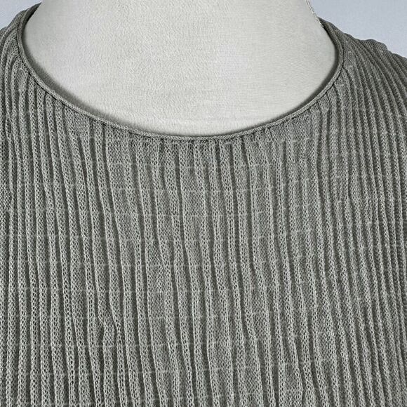 Vintage Giorgio Armani Rib puckered texture top Gray Crop Chic Size IT 42 US 6 - Picture 6 of 9